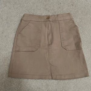 Korean beige mini skirt